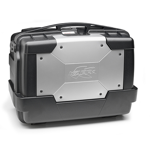 BLACK SIDE-CASE 46LT COMPLETE OF SILVER (KGR46) - KAPPA