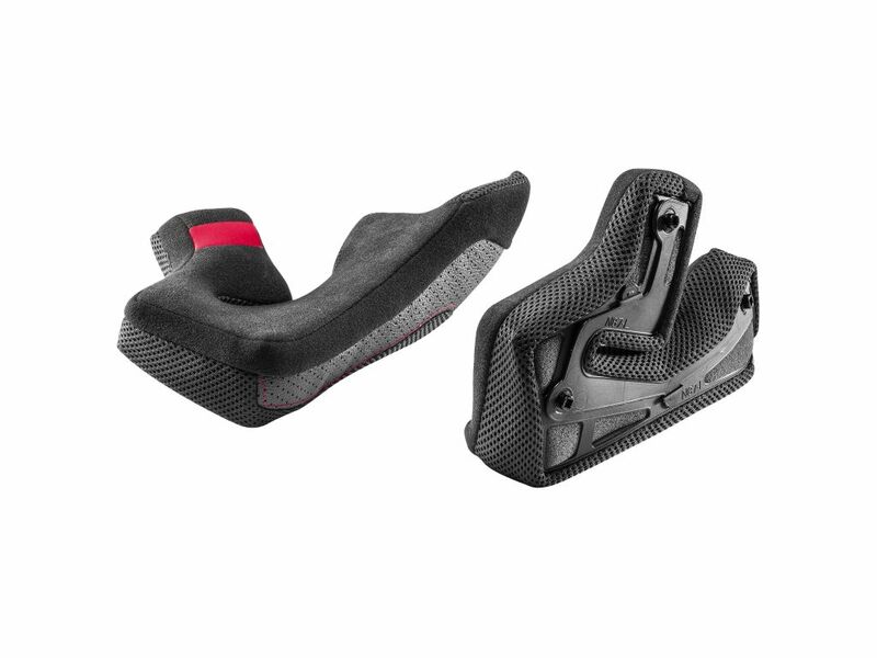 SP.CHEEK PADS.CLIMA COMFORT.S .BLACK-RED.NCOM.N87 - NOLAN