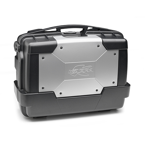 BLACK SIDE-CASE 33LT COMPLETE OF SILVER (KGR33) - KAPPA